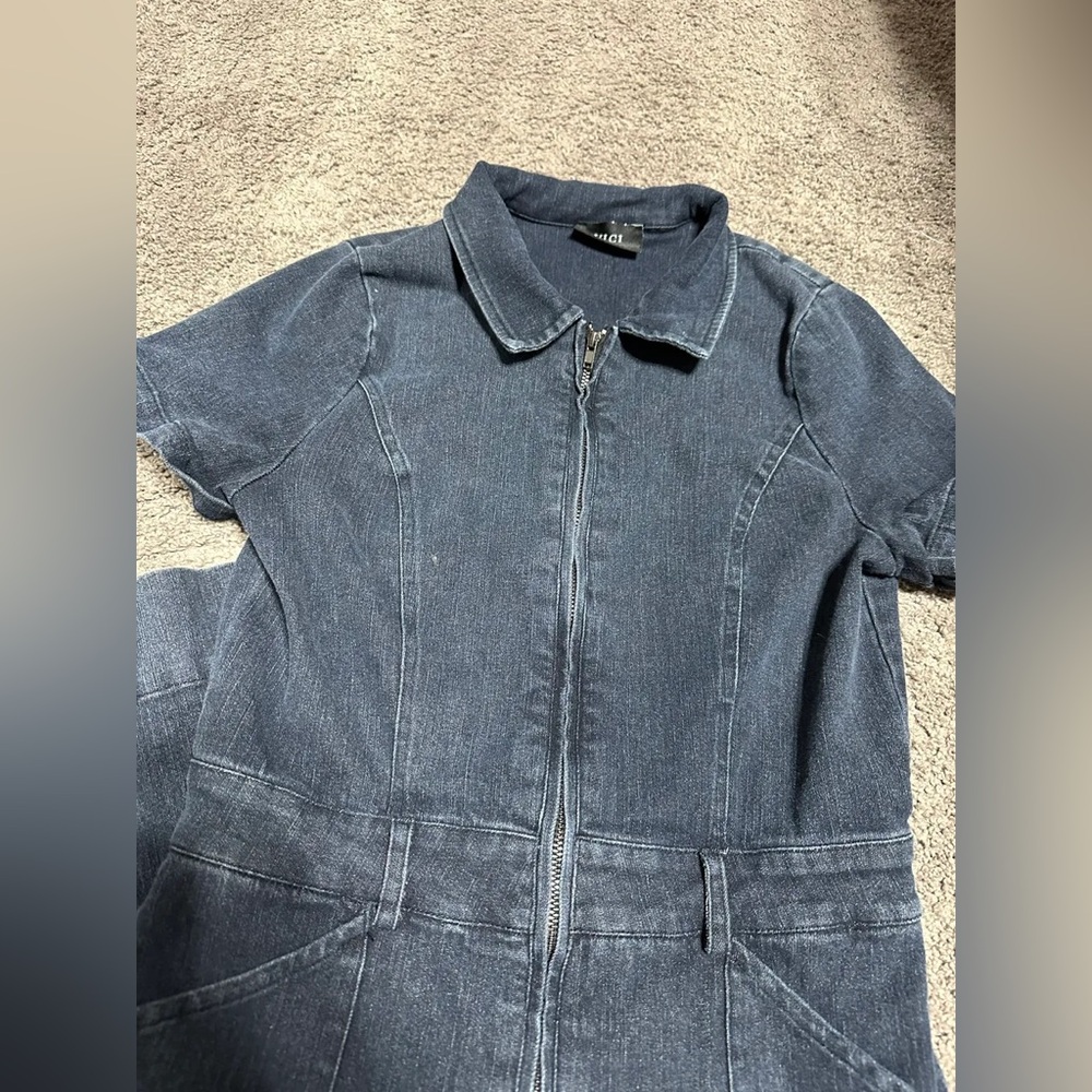 VICI Collection Denim Jumpsuit - Picture 5 of 5